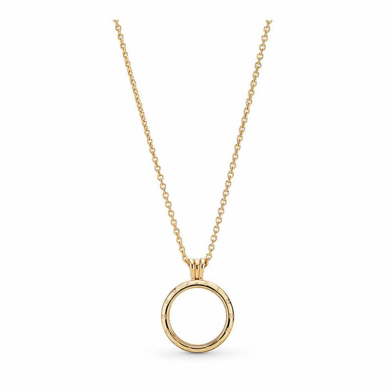 Pandora Shine™ Floating Locket Necklace - 18ct Gold Plated/Glass - Canada | OJ6303NE